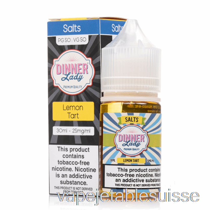 Vape Suisse Tarte Au Citron Sel - Vape Dîner Lady E-liquide - 30ml 25mg